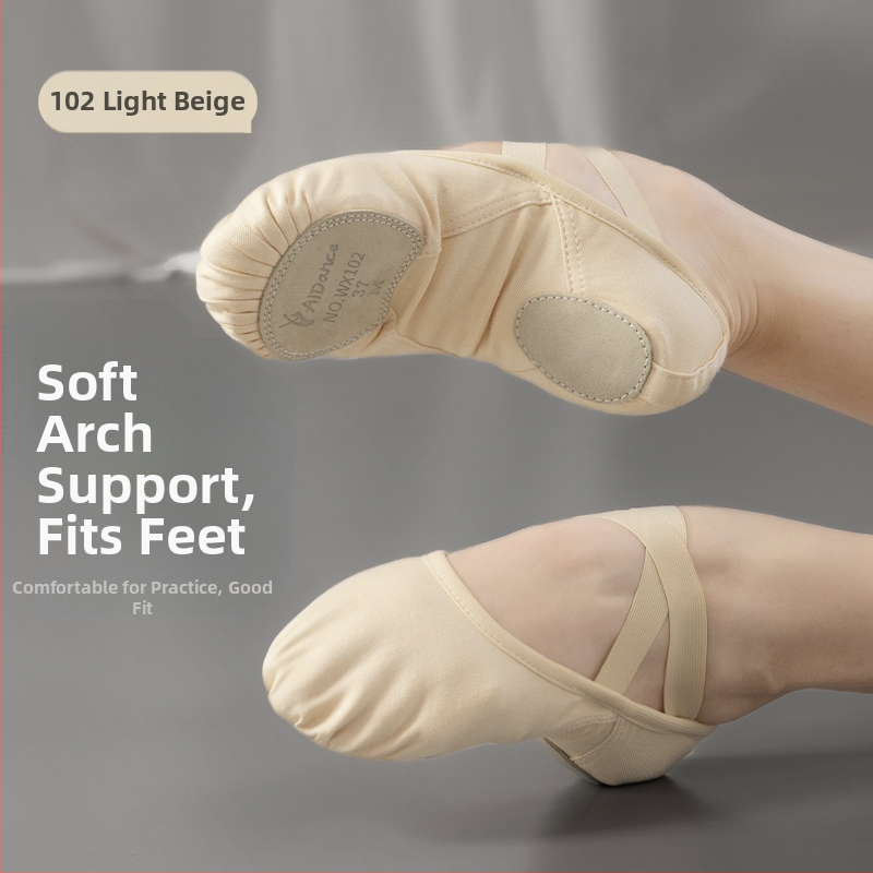 Unisex baleta kurpes ar mīkstu zoli ķīniešu klasiskajam deju stilam – baleta nodarbības bērniem un pieaugušajiem (Zoles materiāls: MD; Lietošana: Balets)