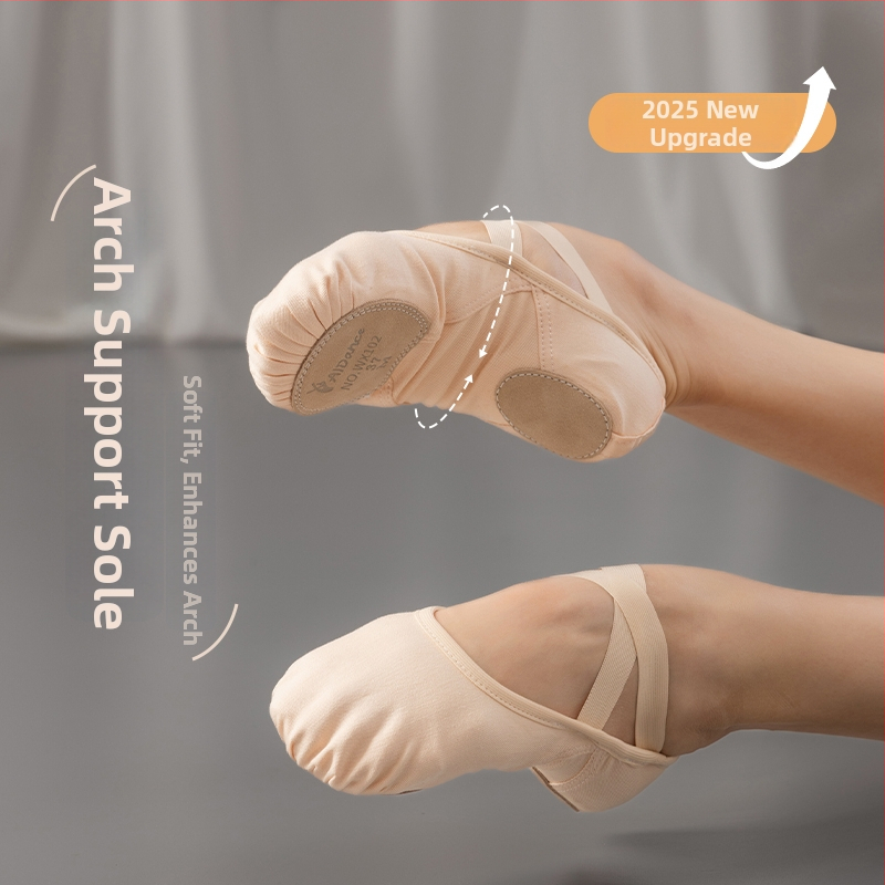 Unisex baleta kurpes ar mīkstu zoli ķīniešu klasiskajam deju stilam – baleta nodarbības bērniem un pieaugušajiem (Zoles materiāls: MD; Lietošana: Balets)