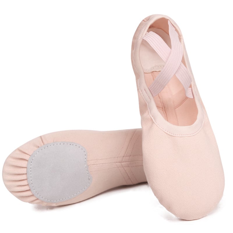 Unisex χορευτικά παπούτσια για μπαλέτο και μοντέρνο χορό, δερμάτινη σόλα, αναπνεύσιμα και ελαφριά, πάνω μέρος από Lycra ελαστικό ύφασμα