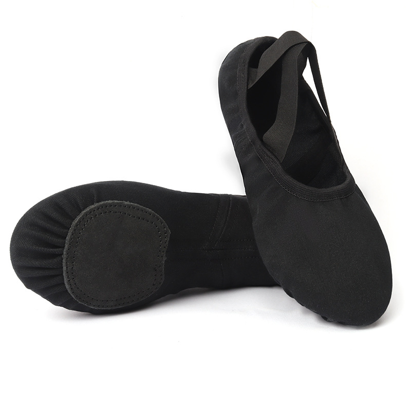 Unisex χορευτικά παπούτσια για μπαλέτο και μοντέρνο χορό, δερμάτινη σόλα, αναπνεύσιμα και ελαφριά, πάνω μέρος από Lycra ελαστικό ύφασμα