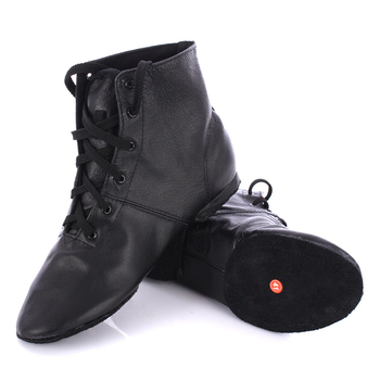 Μπαλέτίνες από δέρμα χοίρου, ψηλό επάνω μέρος, τζαζ μποτ, ελαφριά μαλακή σόλα, unisex ενήλικες, για προπόνηση μπαλέτου