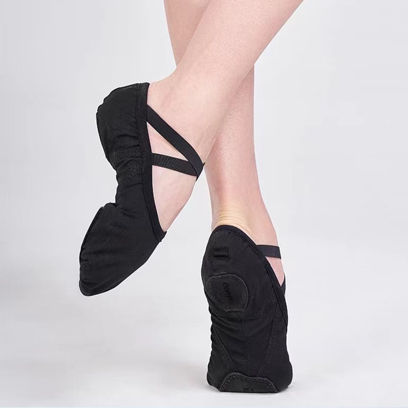 Παπούτσια χορού για μπαλέτο - Unisex για ενήλικες, Καμβάς άνω, Δερμάτινη σόλα, Διαπνέοντα, Ελαφριά