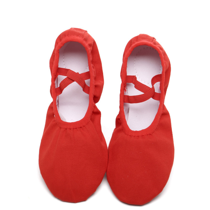 Baletne cipele za odrasle, unisex, kožna potplata, platnasti gornji dio, za plesnu vježbu
