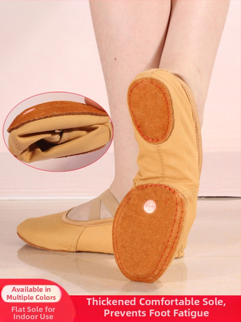 Plesne cipele bez vezica, mek potplat, gornji dio od platna, unisex, za balet, moderni i latinski ples