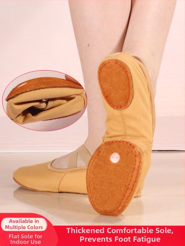 Plesne cipele bez vezica, mek potplat, gornji dio od platna, unisex, za balet, moderni i latinski ples
