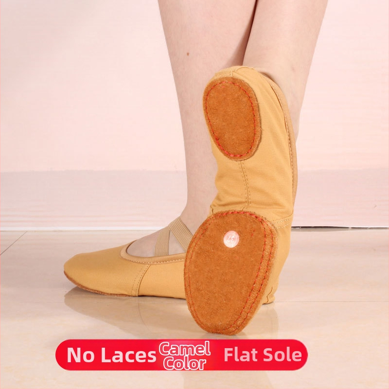 Plesne cipele bez vezica, mek potplat, gornji dio od platna, unisex, za balet, moderni i latinski ples