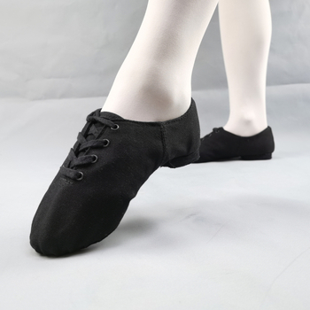 Unisex plesne cipele, niski profil, kožna potplata, gornjište od platna i pamuka, prozračne i lagane za balet i jazz za odrasle