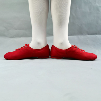 Unisex plesne cipele, niski profil, kožna potplata, gornjište od platna i pamuka, prozračne i lagane za balet i jazz za odrasle