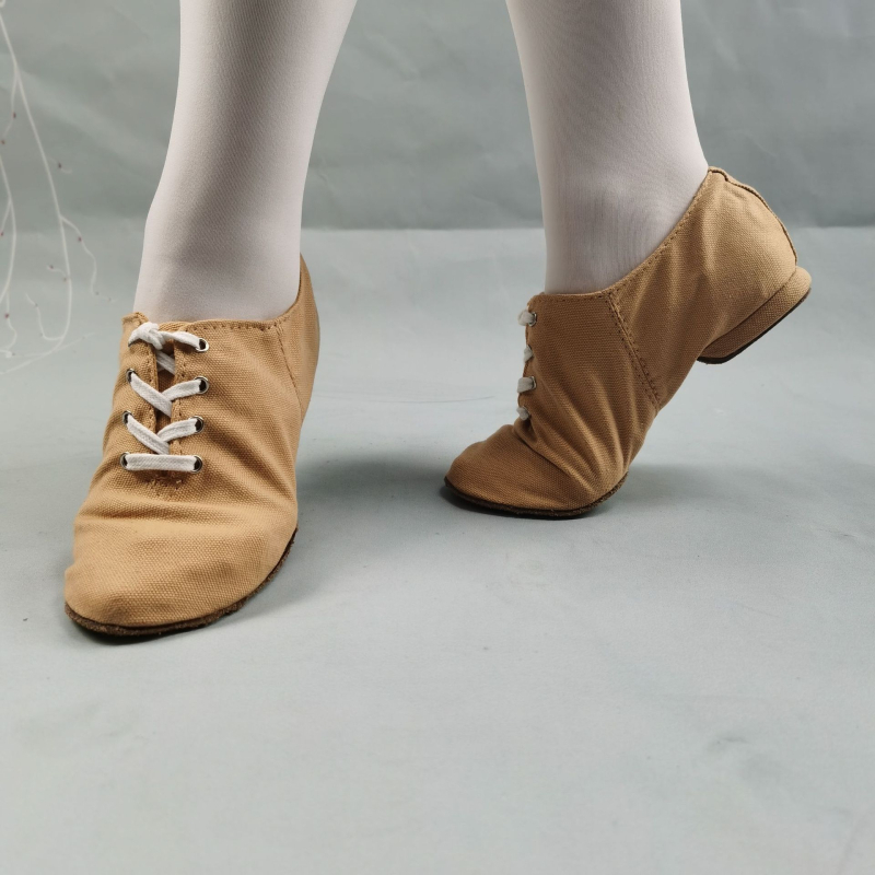 Unisex plesne cipele, niski profil, kožna potplata, gornjište od platna i pamuka, prozračne i lagane za balet i jazz za odrasle