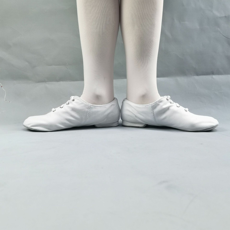 Unisex plesne cipele, niski profil, kožna potplata, gornjište od platna i pamuka, prozračne i lagane za balet i jazz za odrasle