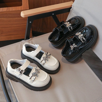 Dječje PU balerinke za djevojčice s Velcro kopčanjem - niski gornji dio, gumeni potplat, uzrast 1–3 godina