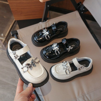 Dječje PU balerinke za djevojčice s Velcro kopčanjem - niski gornji dio, gumeni potplat, uzrast 1–3 godina