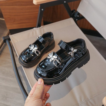 Dječje PU balerinke za djevojčice s Velcro kopčanjem - niski gornji dio, gumeni potplat, uzrast 1–3 godina