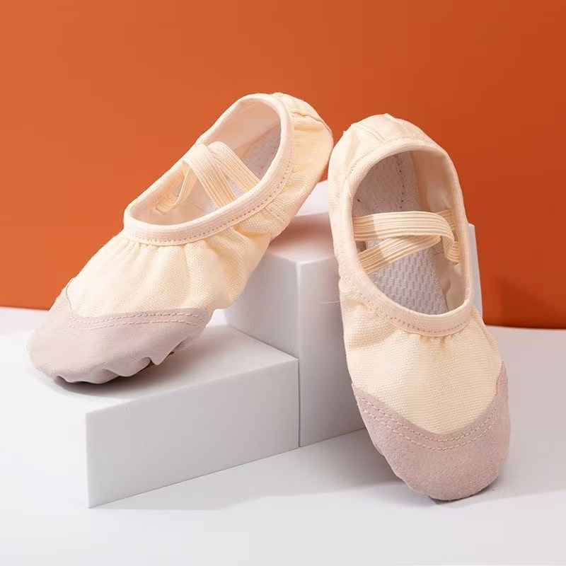 Dječje baletne cipele, kožna potplata, mekana potplata, prozračna, lagana, za balet, moderni ples i latino ples