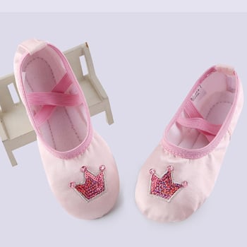 Dream Dream baletne cipele – Cat Claw Soft Soles, elastični rubovi, bez vezivanja, protuklizne za djevojčice, potplat od prave kože, za balet i moderni ples