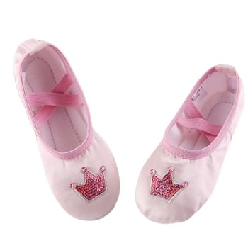 Dream Dream baletne cipele – Cat Claw Soft Soles, elastični rubovi, bez vezivanja, protuklizne za djevojčice, potplat od prave kože, za balet i moderni ples
