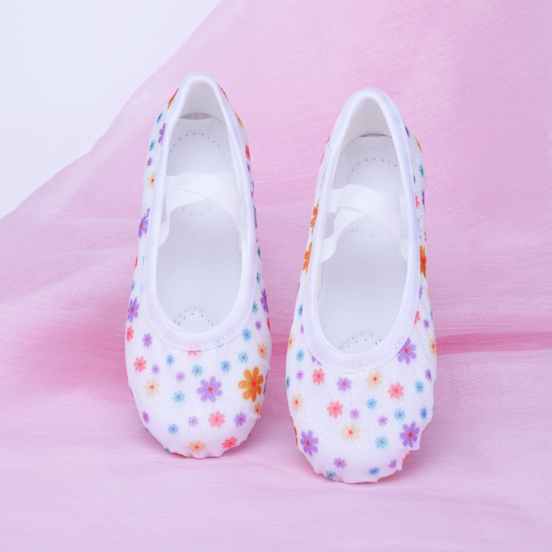 Női tánc cipő — könnyű, bőr talpú, puha talp