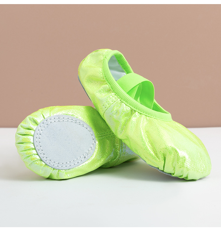 Gray Swallow Pantofi de balet pentru copii, PU Piele, Formă de labă de pisică, Talpă moale, Unisex