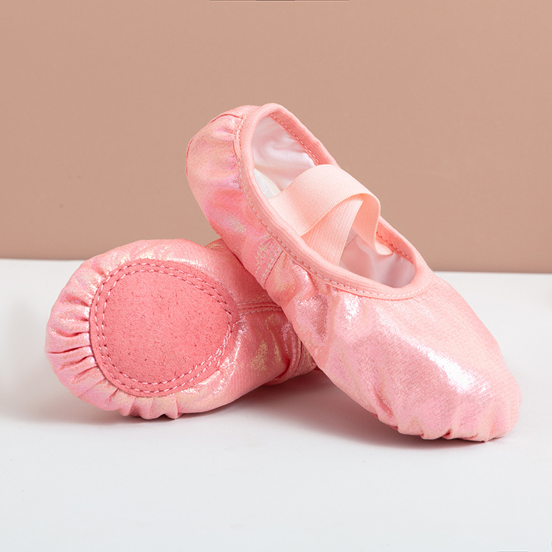 Gray Swallow Pantofi de balet pentru copii, PU Piele, Formă de labă de pisică, Talpă moale, Unisex