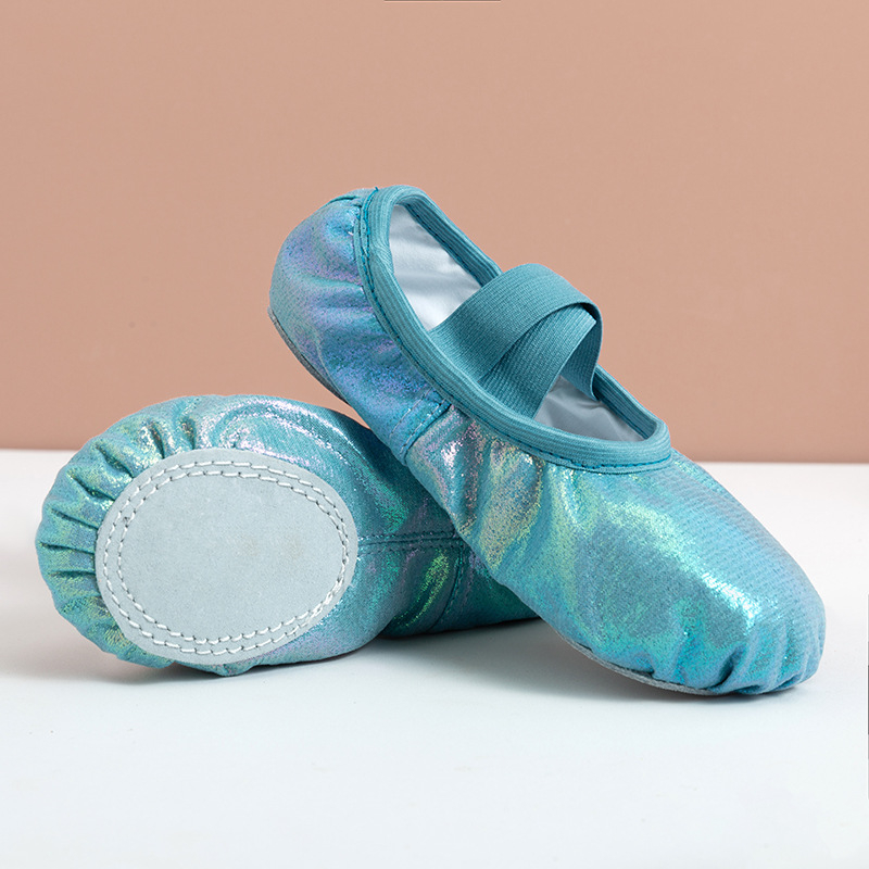 Gray Swallow Pantofi de balet pentru copii, PU Piele, Formă de labă de pisică, Talpă moale, Unisex