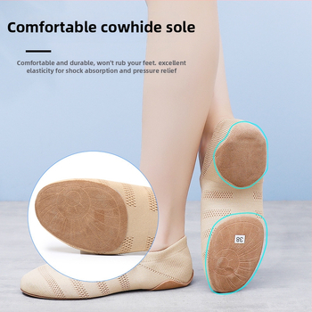 Pantofi de dans cu partea superioară din plasă, respirabili, ușori, talpă moale, pentru dansuri latino și jazz