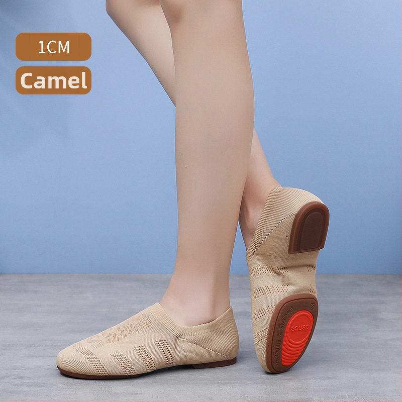 Pantofi de dans cu partea superioară din plasă, respirabili, ușori, talpă moale, pentru dansuri latino și jazz