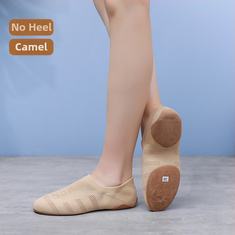 Pantofi de dans cu partea superioară din plasă, respirabili, ușori, talpă moale, pentru dansuri latino și jazz