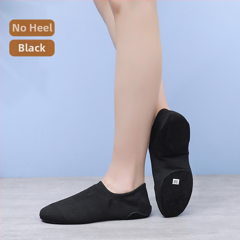 Pantofi de dans cu partea superioară din plasă, respirabili, ușori, talpă moale, pentru dansuri latino și jazz