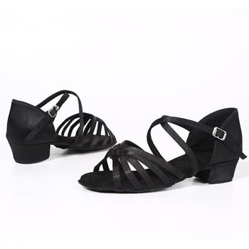 Gyerek latin tánccipő lányoknak, kezdő, középtalpas, puha talpú, gyakorló cipő minden évszakra