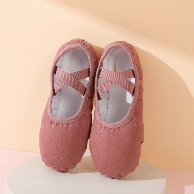 Pantofi de balet pentru copii, talpă moale, talpă din piele, vârf din bumbac, marca Yichen