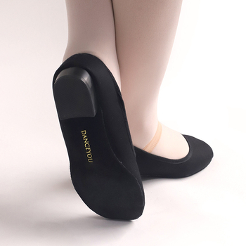 Platnene baletne cipele | Unisex, odrasli, Za balet, Gornji dio: platno, Srednja debljina