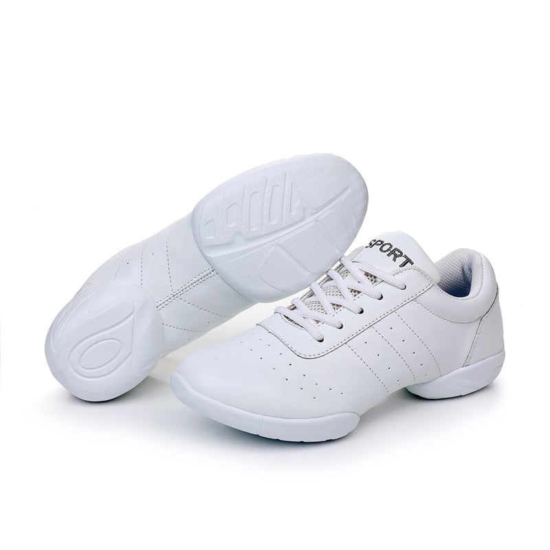 Pantofi de dans pentru copii, unisex, partea superioară din piele sintetică, talpă din cauciuc