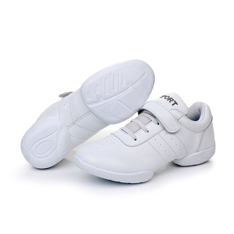 Pantofi de dans pentru copii, unisex, partea superioară din piele sintetică, talpă din cauciuc