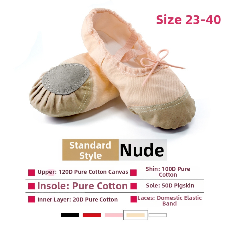 Baleto minkšti bateliai su kanvos viršumi, unisex, neutralaus stiliaus, minkšta padas