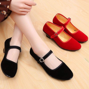 Etniniai Yangko šokių bateliai mergaitei, švelni padas, viršutinė dalis iš ultra-fine pluošto, etninio stiliaus, Pekino operai, vaikams iki 2 metų