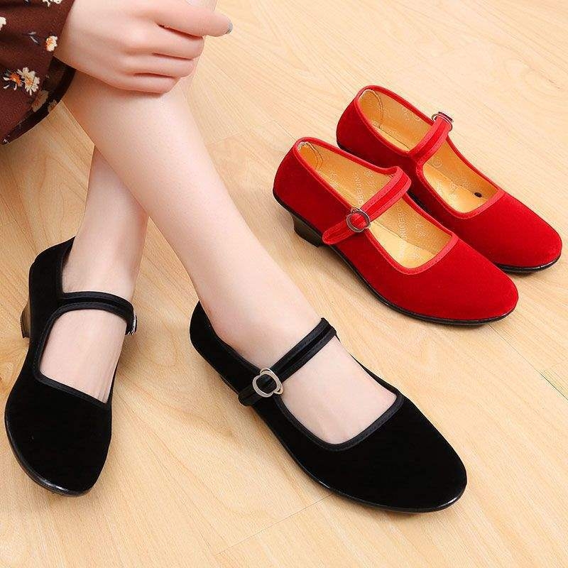 Etniniai Yangko šokių bateliai mergaitei, švelni padas, viršutinė dalis iš ultra-fine pluošto, etninio stiliaus, Pekino operai, vaikams iki 2 metų