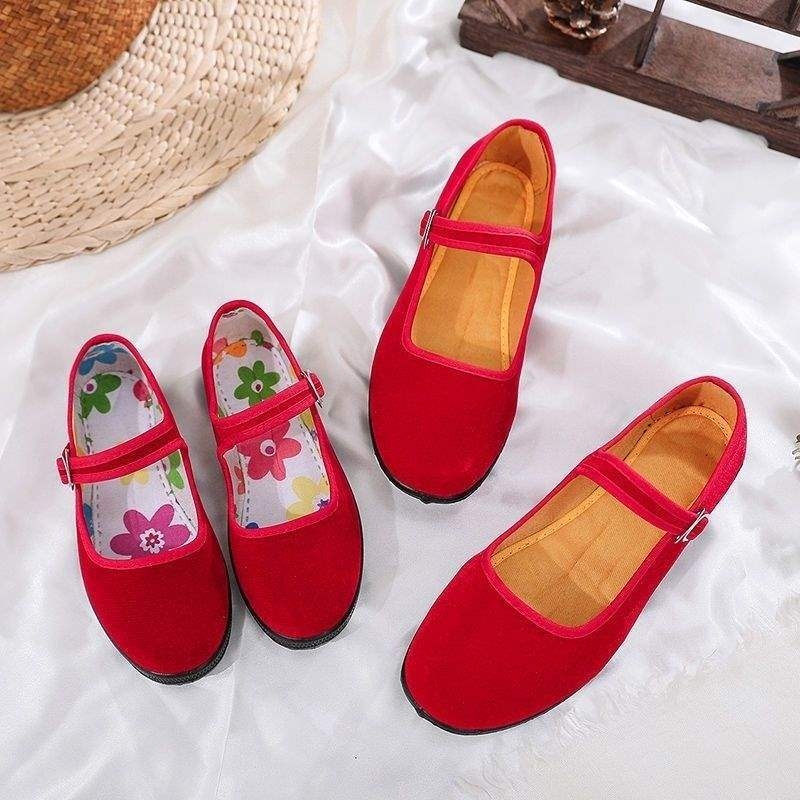 Etniniai Yangko šokių bateliai mergaitei, švelni padas, viršutinė dalis iš ultra-fine pluošto, etninio stiliaus, Pekino operai, vaikams iki 2 metų