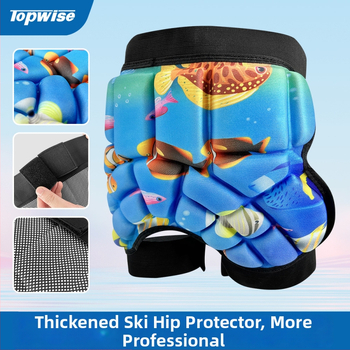 Bērnu gurnu aizsargājošā spilvena komplekts slēpošanai un roleriem — putu triecienu absorbēšana, Velcro aizdare, sporta aizsardzība