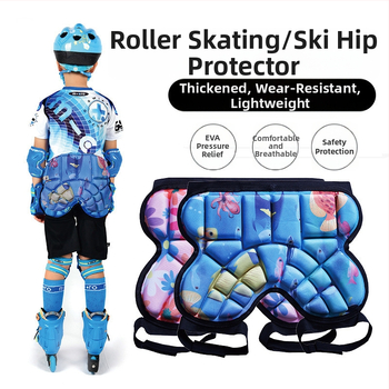 Bērnu gurnu aizsargājošā spilvena komplekts slēpošanai un roleriem — putu triecienu absorbēšana, Velcro aizdare, sporta aizsardzība