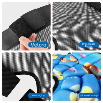 Bērnu gurnu aizsargājošā spilvena komplekts slēpošanai un roleriem — putu triecienu absorbēšana, Velcro aizdare, sporta aizsardzība