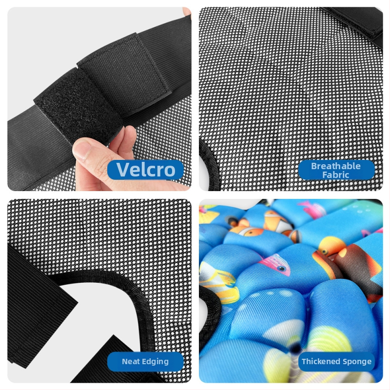 Bērnu gurnu aizsargājošā spilvena komplekts slēpošanai un roleriem — putu triecienu absorbēšana, Velcro aizdare, sporta aizsardzība