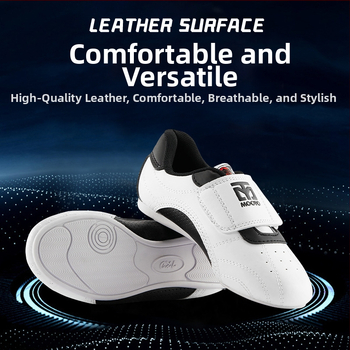 Taekwondo vidaus treniruočių bateliai vaikams ir suaugusiems – kvėpuojantys, neslystantys, lengvi, natūralios gumos padai