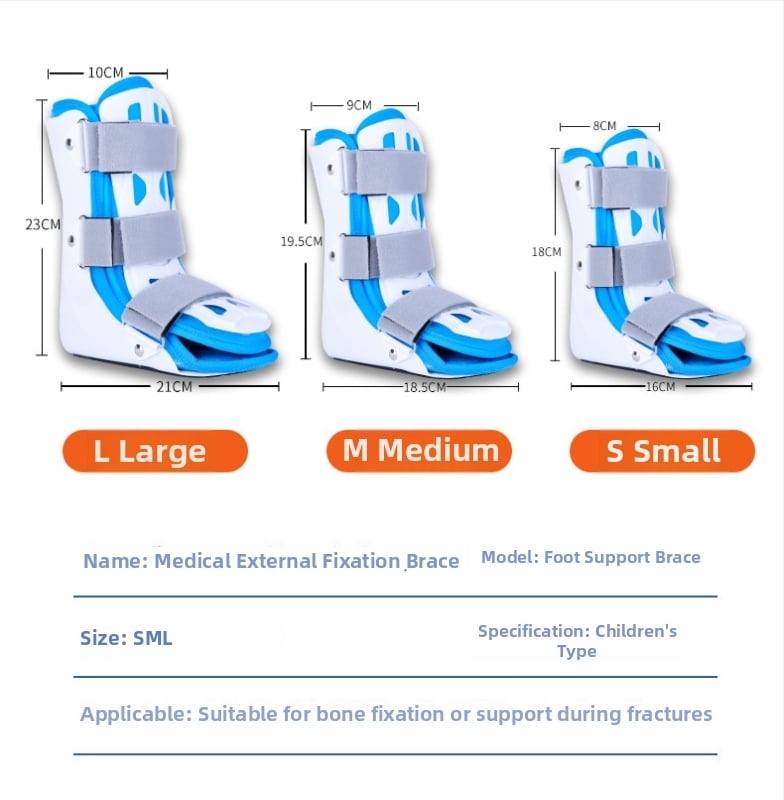 Παιδικός νάρθηκας αστραγάλου – υποστήριξη σε διάστρεμμα, διόρθωση βαλγού, PP υλικό