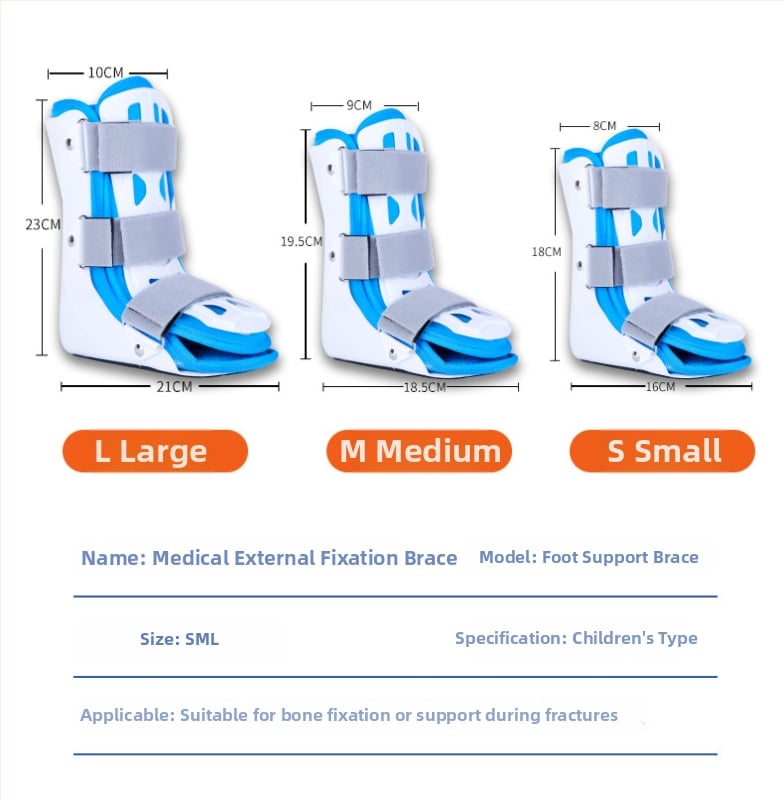 Παιδικός νάρθηκας αστραγάλου – υποστήριξη σε διάστρεμμα, διόρθωση βαλγού, PP υλικό