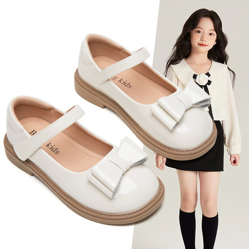 Dječje Mary Jane cipele za djevojčice, mekana potplata, Velcro zatvaranje, prinčevski stil, sintetički gornji dio, ljetno izdanje 2025