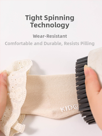 I ruobei tüdrukutele põrandasokid pitsiga, kammitud puuvillast, lühike toru, libisemiskindlad