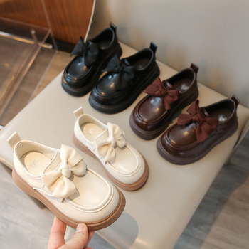Dječje PU kožne loaferice, prozračne, s Velcro zatvaranjem, jednobojne, princes stil