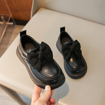 Dječje PU kožne loaferice, prozračne, s Velcro zatvaranjem, jednobojne, princes stil