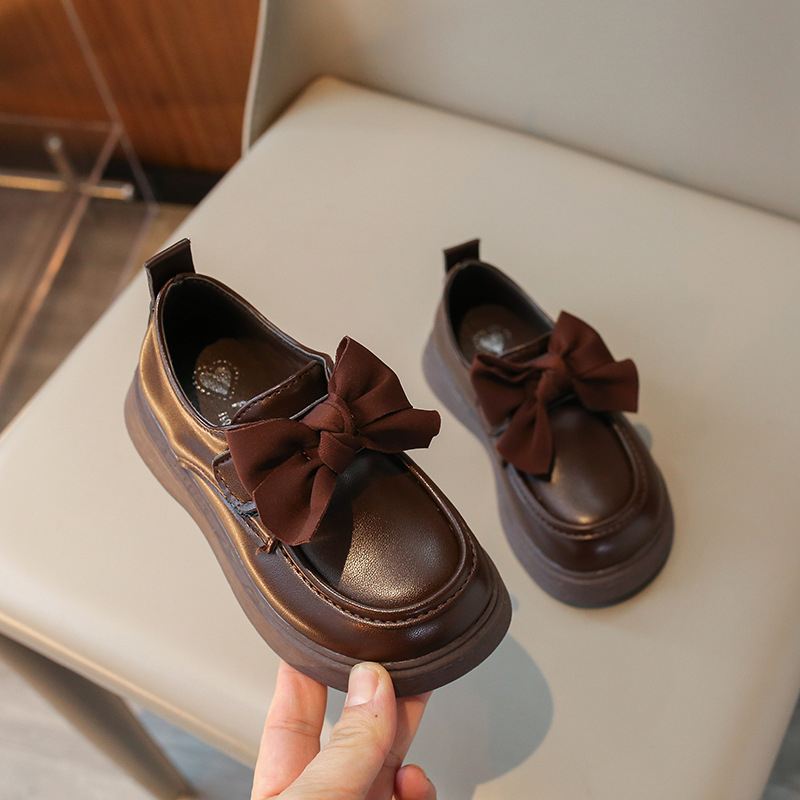 Dječje PU kožne loaferice, prozračne, s Velcro zatvaranjem, jednobojne, princes stil