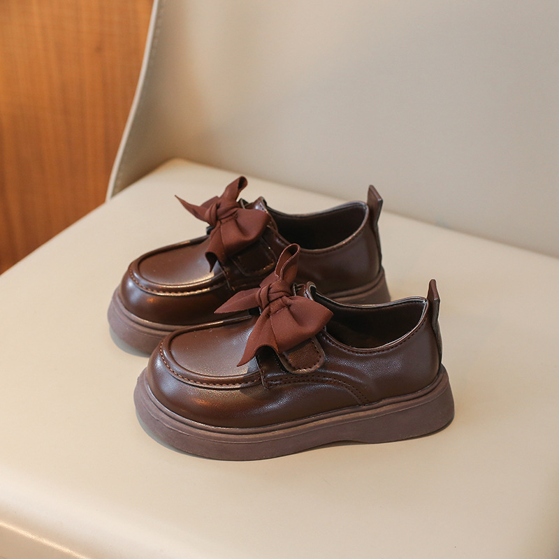 Dječje PU kožne loaferice, prozračne, s Velcro zatvaranjem, jednobojne, princes stil